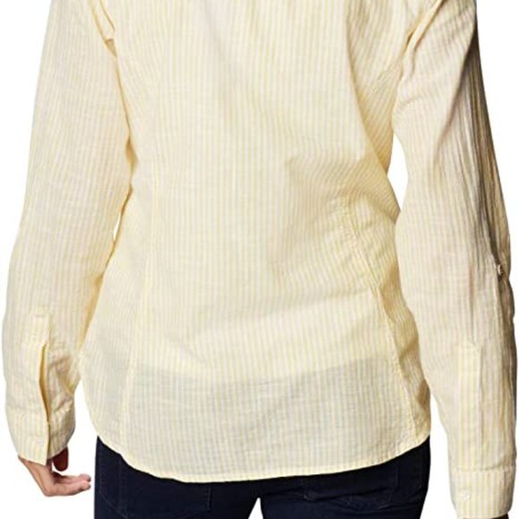 🆕Columbia Women's Camp Henry™ II LS Shirt, Sun Glow Vertical Stripe, Brand NEW - Picture 5 of 7